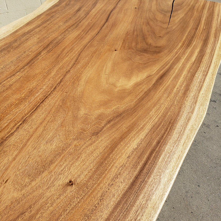 99"L Solid Acacia wood slab table