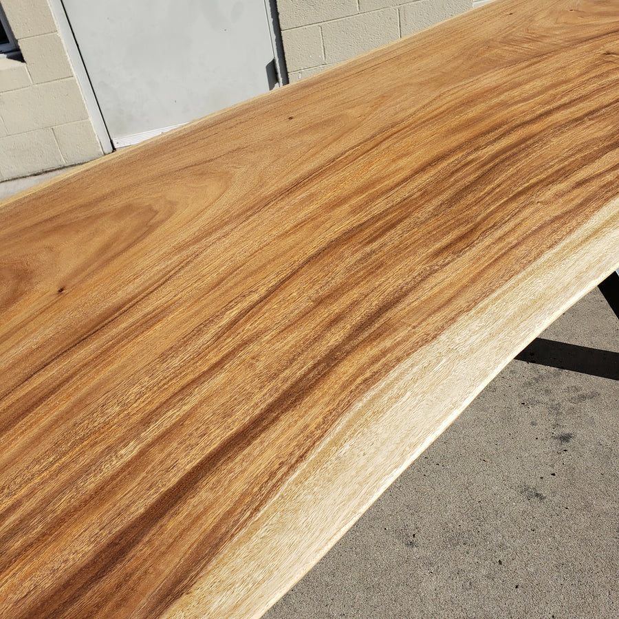 99"L Solid Acacia wood slab table