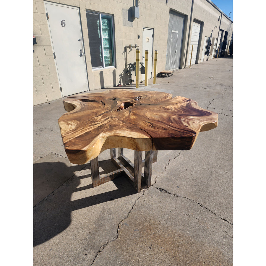 Live edge Round Acacia Wood Slab