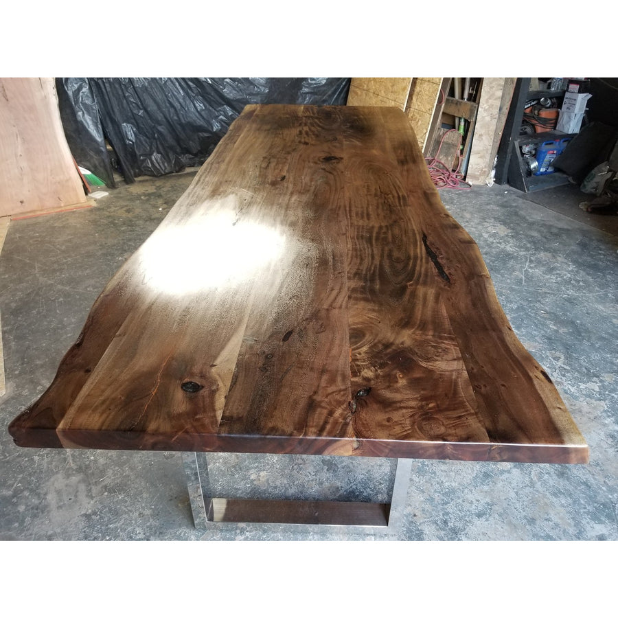 Finely Handcrafted, Custom Stained, Live Edge Acacia wood Dining/Conference Table