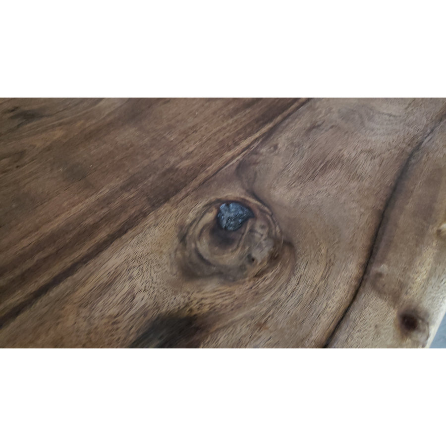 96"L Handcrafted, Cool Toned Live Edge Acacia wood Dining/Conference Table