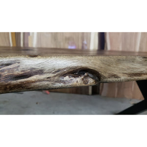 96"L Handcrafted, Cool Toned Live Edge Acacia wood Dining/Conference Table