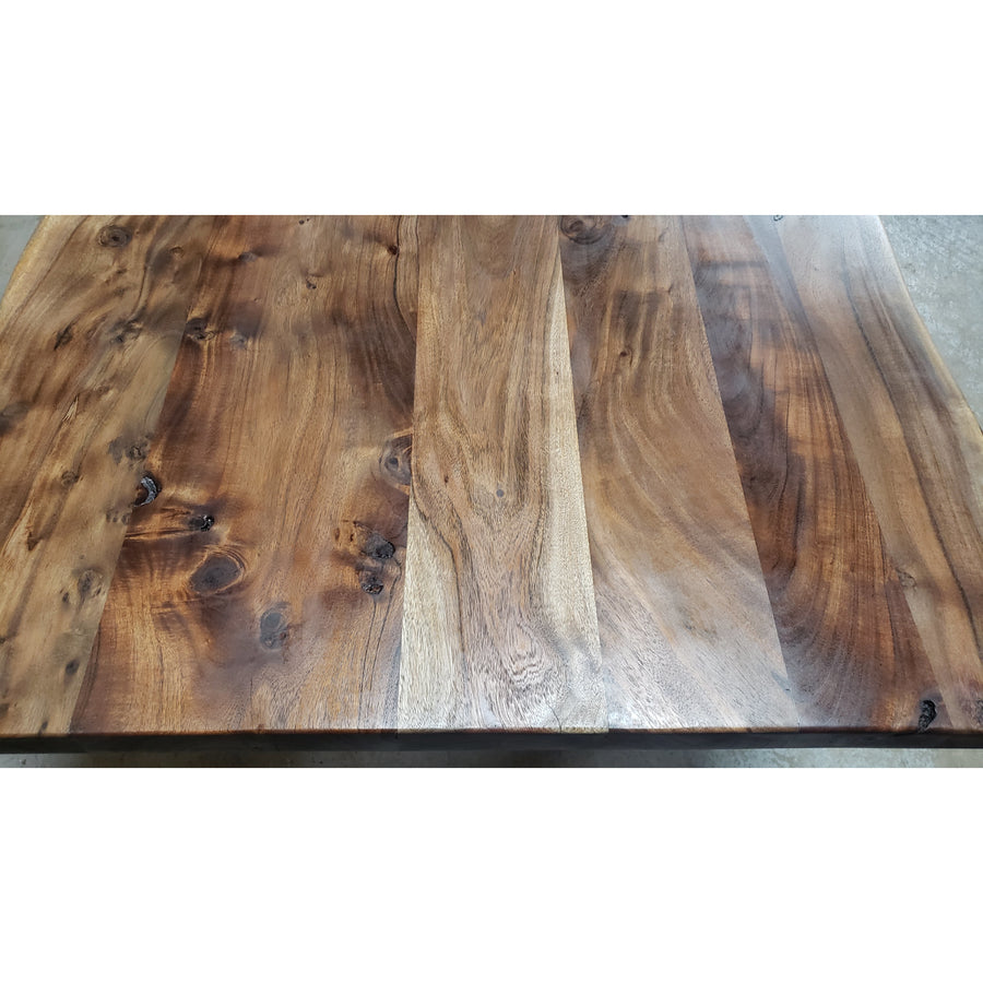 96"L Handcrafted, Cool Toned Live Edge Acacia wood Dining/Conference Table